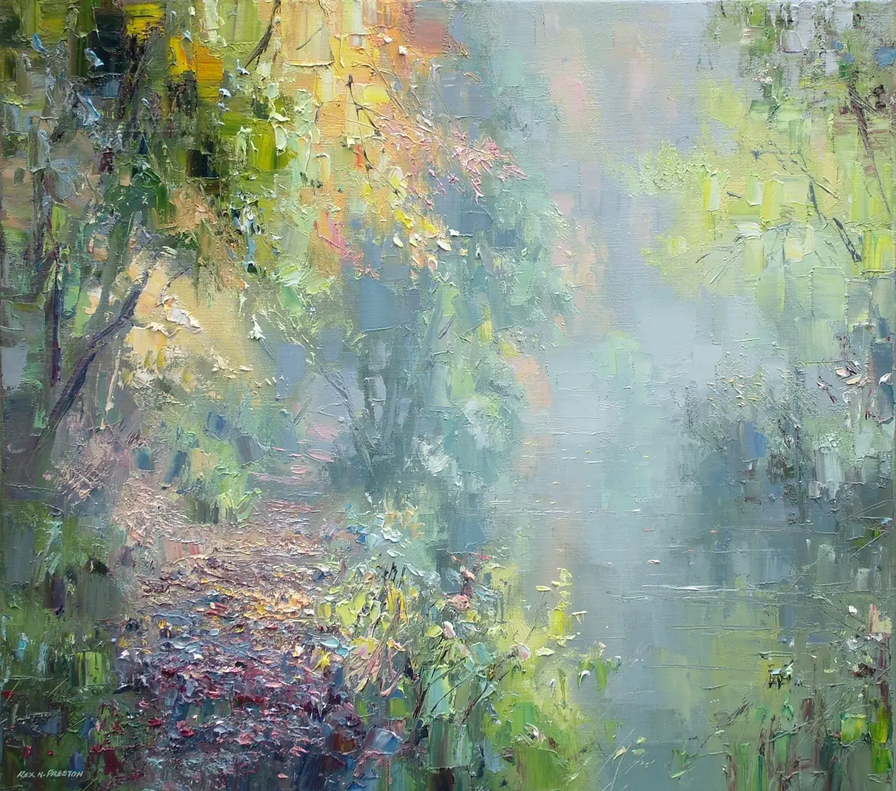 Rex Preston - misty autumn day, miller's dale